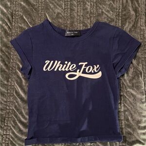 White fox baby tee